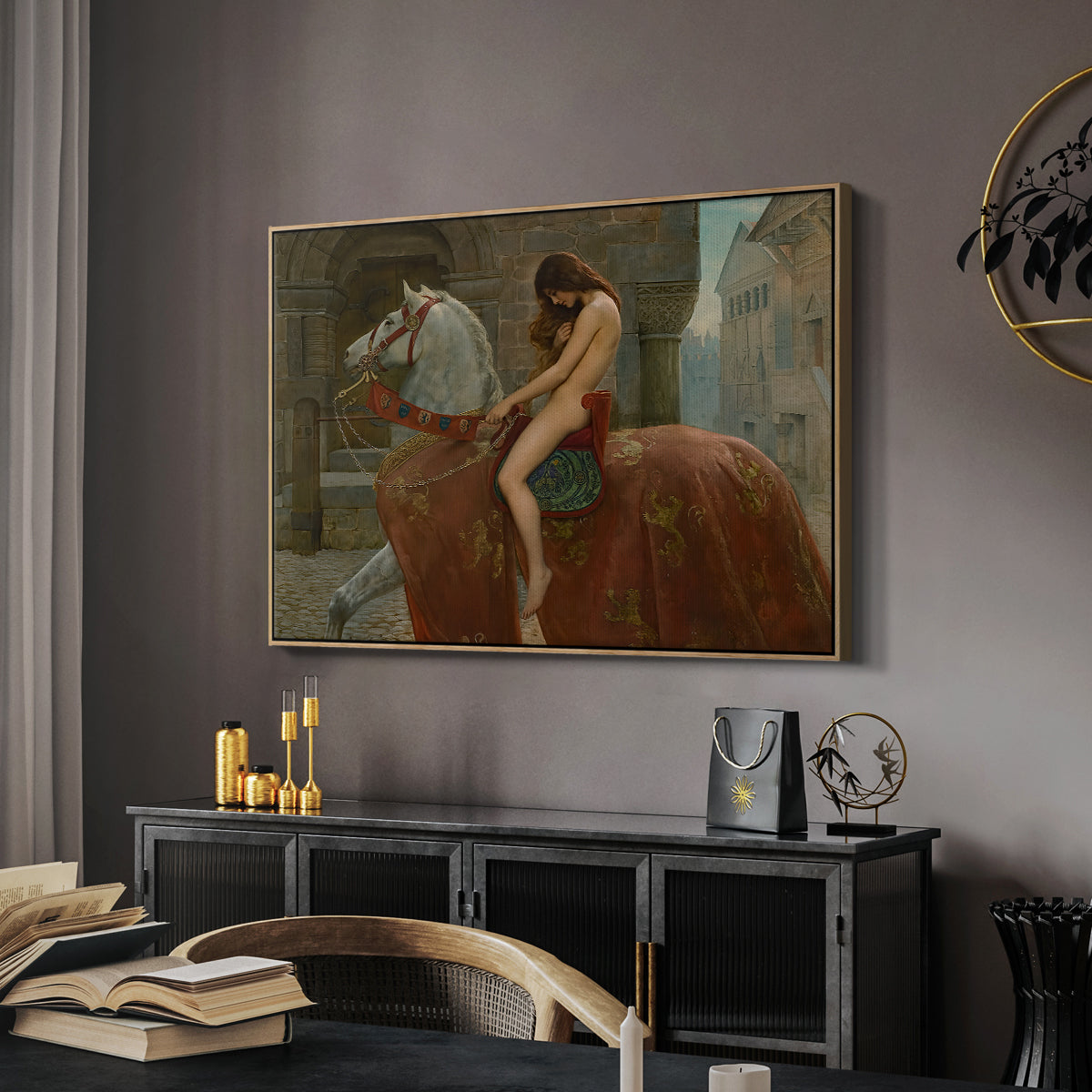 Lady Godiva, 1898 - Floater Framed Canvas Print