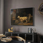 Sheep in a Stable, 1810 - Floater Framed Canvas Print