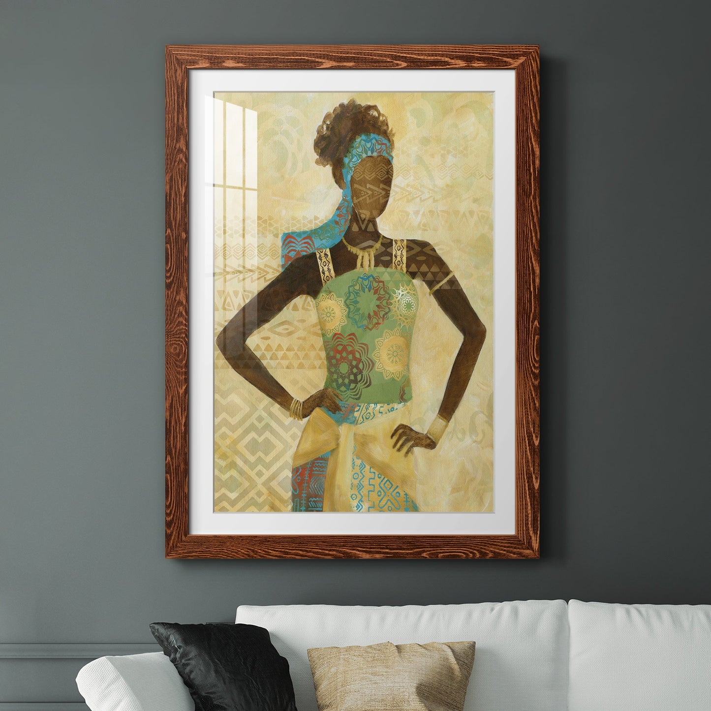 Tribal Vision I - Premium Framed Print - Distressed Barnwood Frame - Ready to Hang