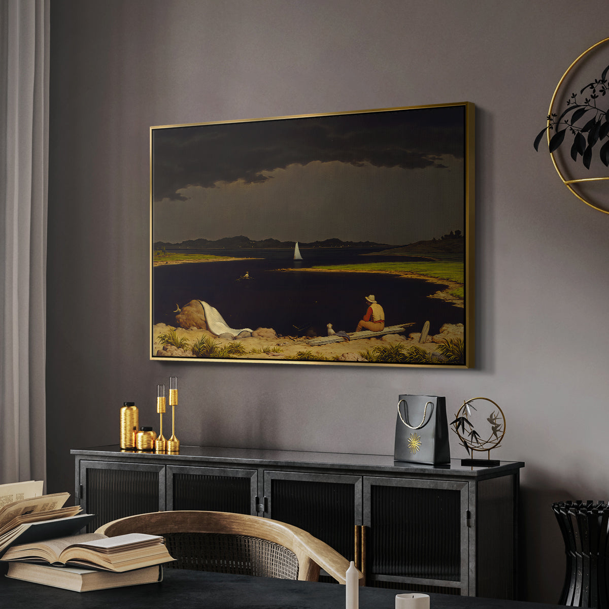 Approaching Thunder Storm, 1859 - Floater Framed Canvas Print