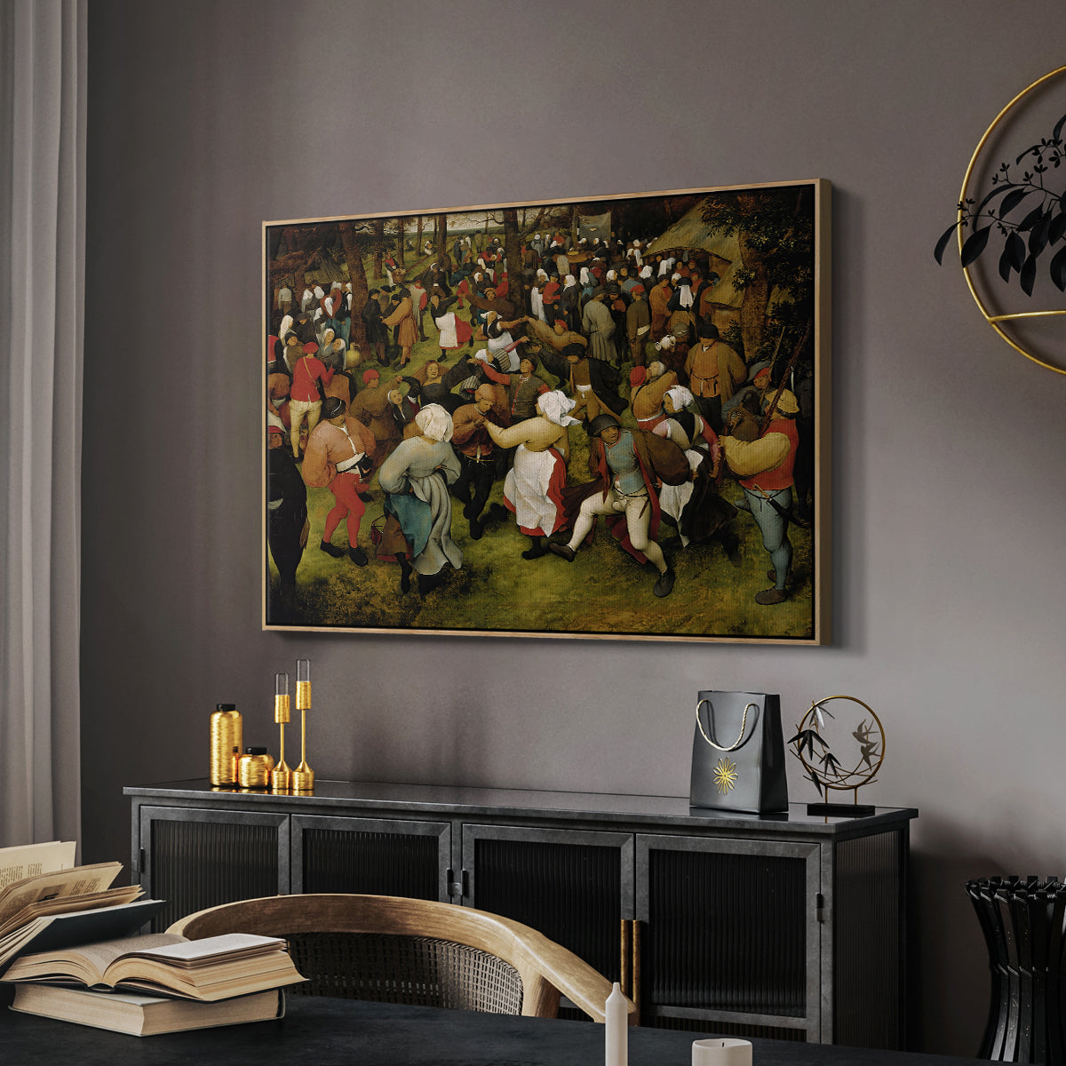 The Wedding Dance, c. 1566 - Floater Framed Canvas Print