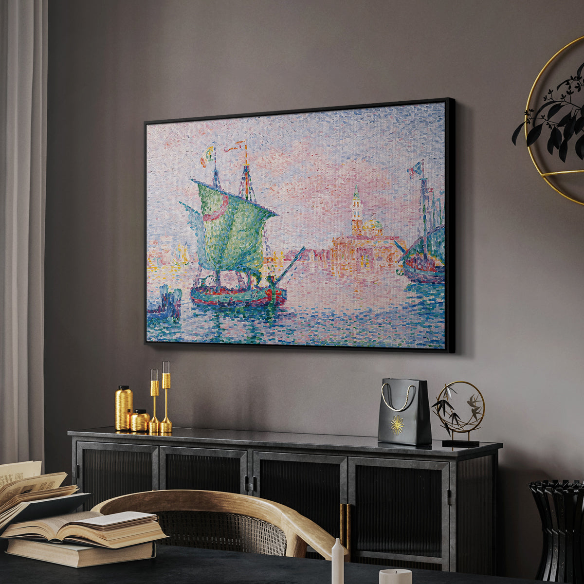 Venice, the Pink Cloud, 1909 - Floater Framed Canvas Print
