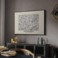 Fleurs, 1866 (Morris Inspired) - Floater Framed Canvas Print
