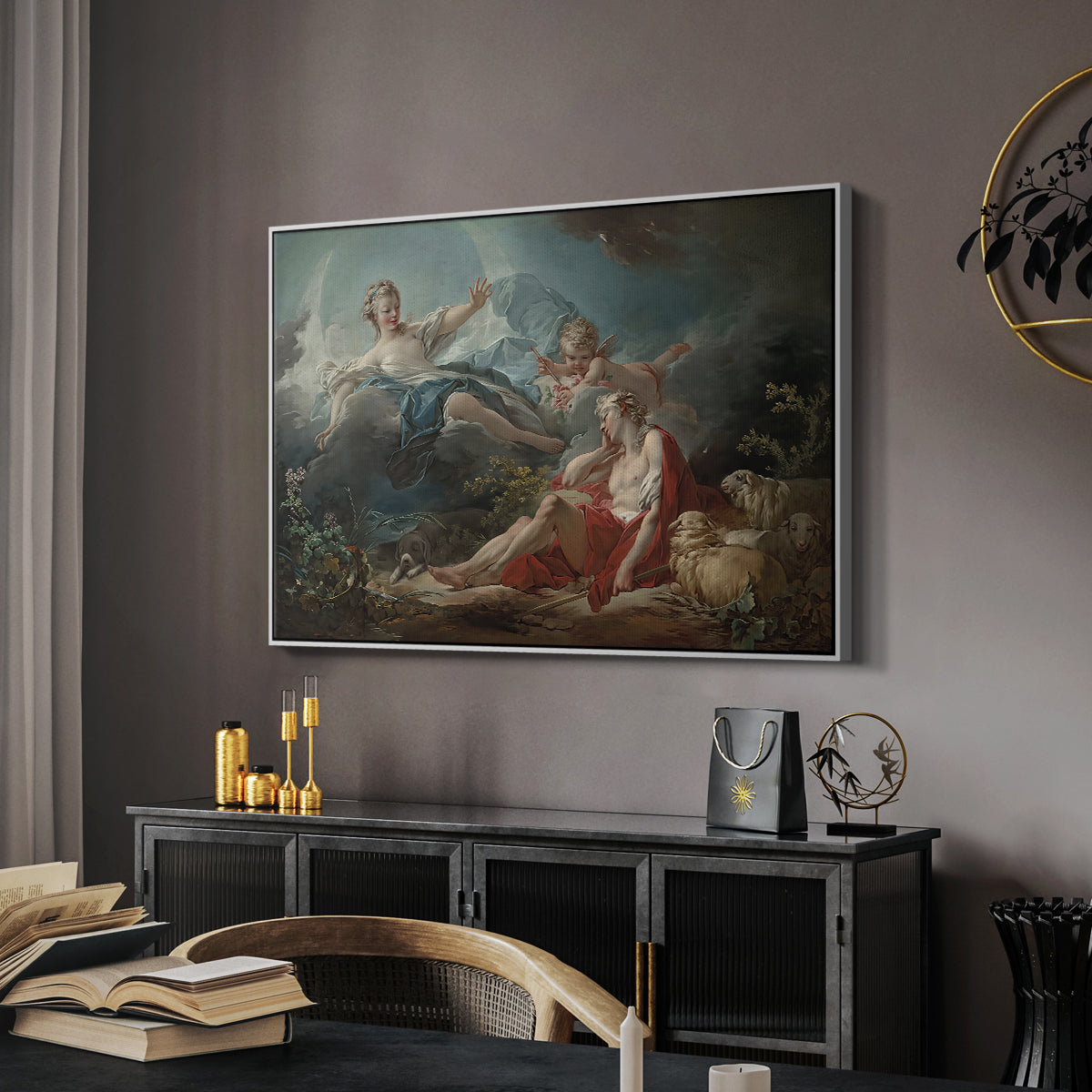 Diana and Endymion, c. 1753-1756 - Floater Framed Canvas Print