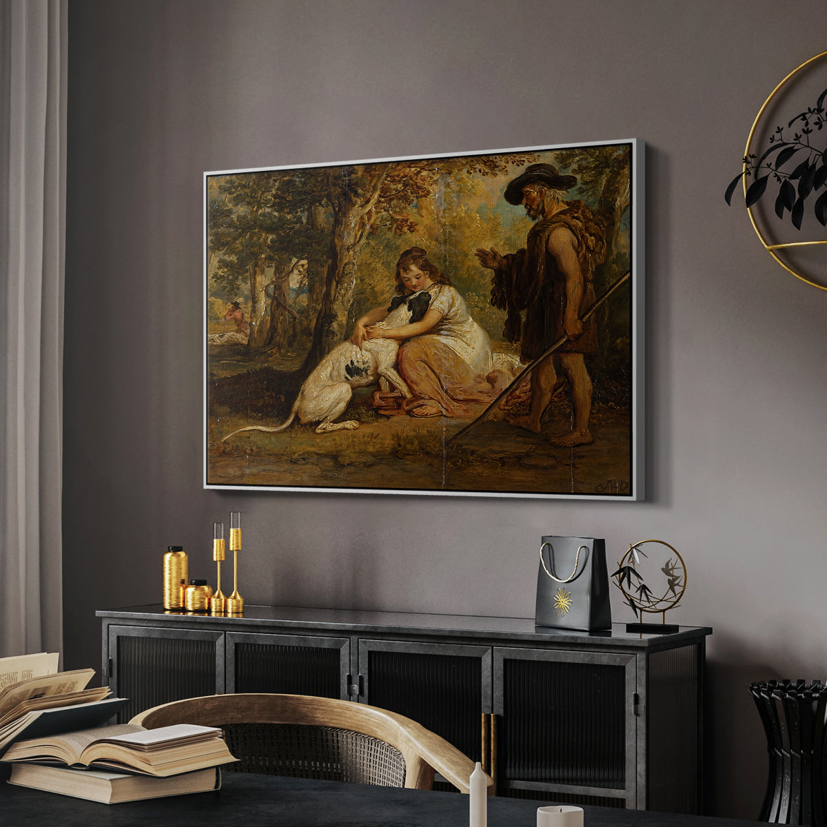 Measure for Measure, or The Biter Bit, 1840 - Floater Framed Canvas Print
