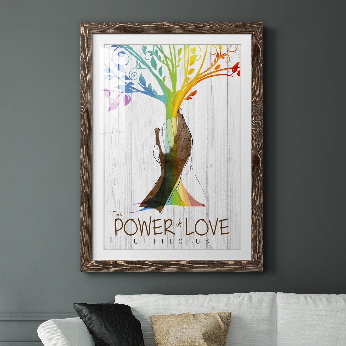 Power of Love - Premium Framed Print - Distressed Barnwood Frame - Ready to Hang