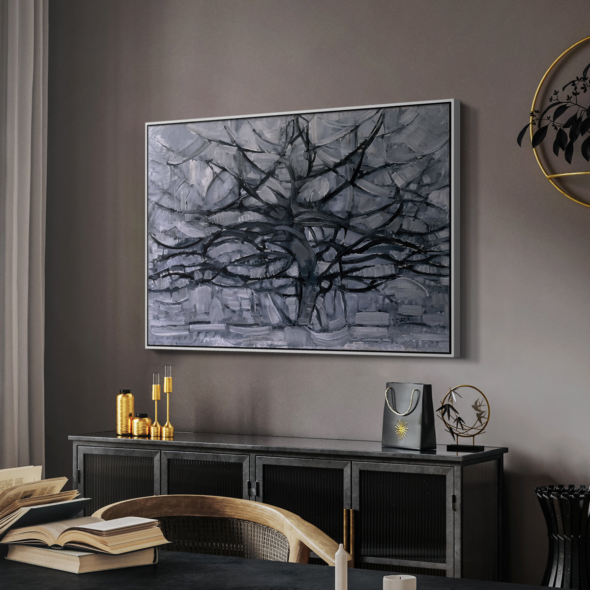 The Gray Tree, 1911 - Floater Framed Canvas Print