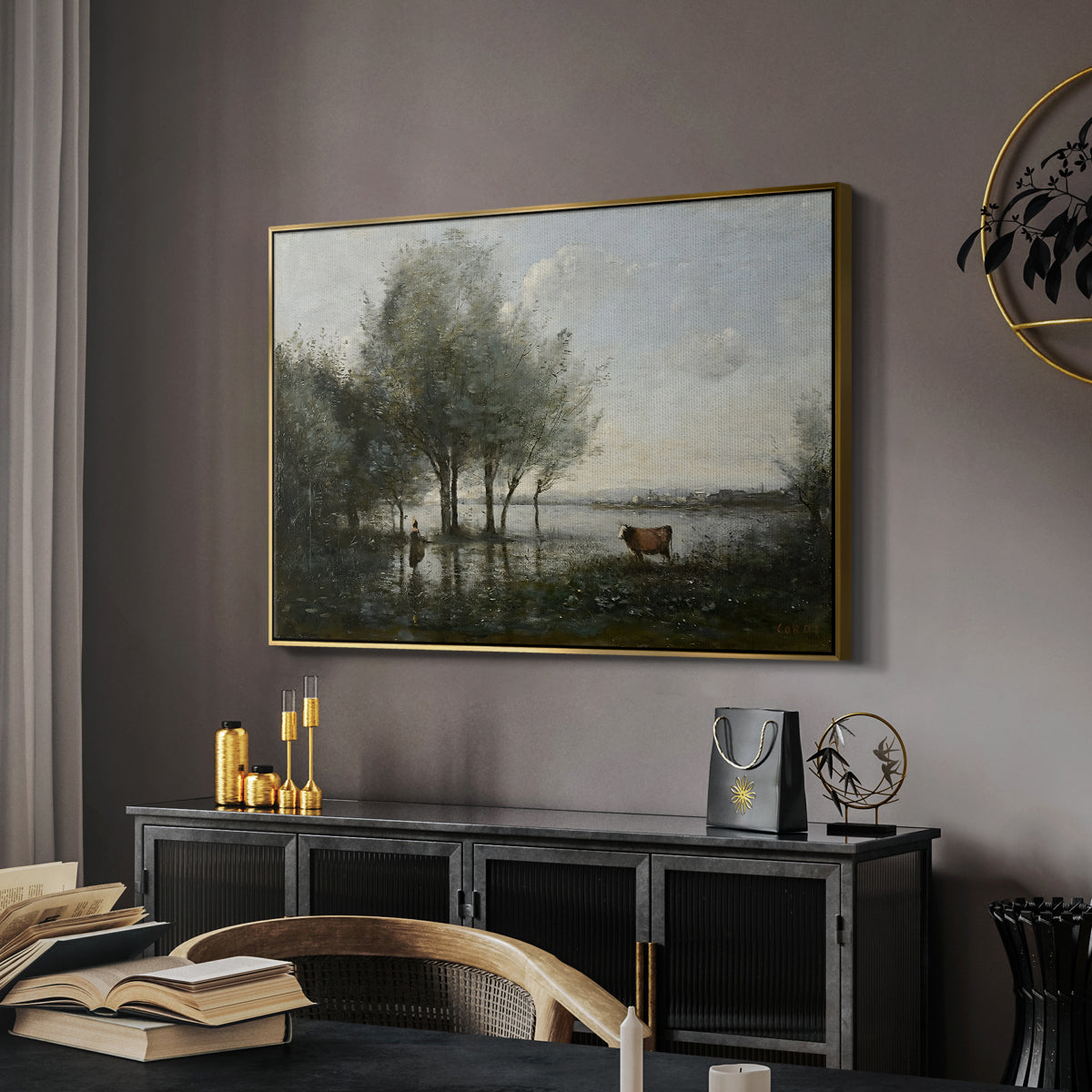 The Marsh (Le Marais), c. 1865-1870 - Floater Framed Canvas Print