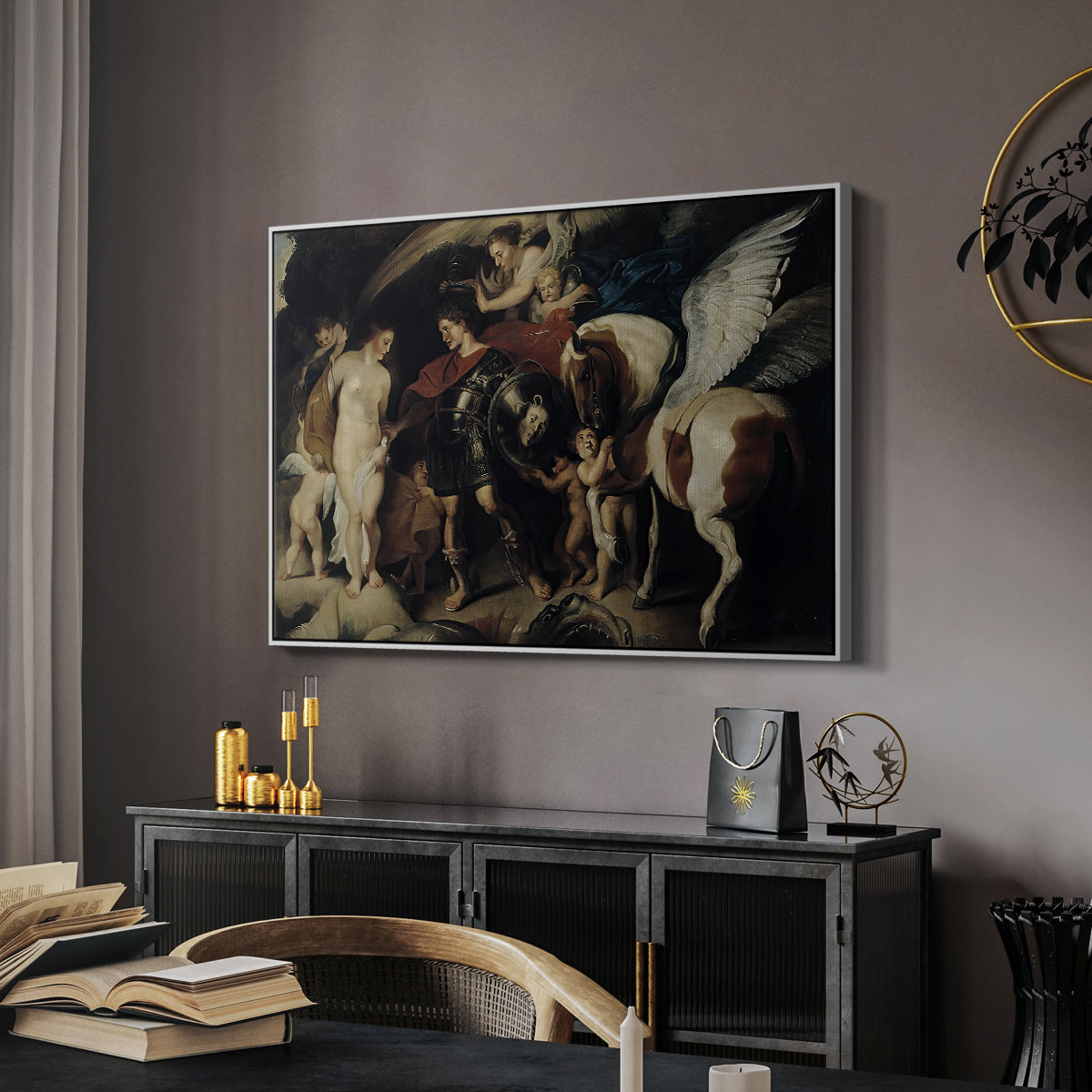 Perseus and Andromeda, c. 1620 - Floater Framed Canvas Print