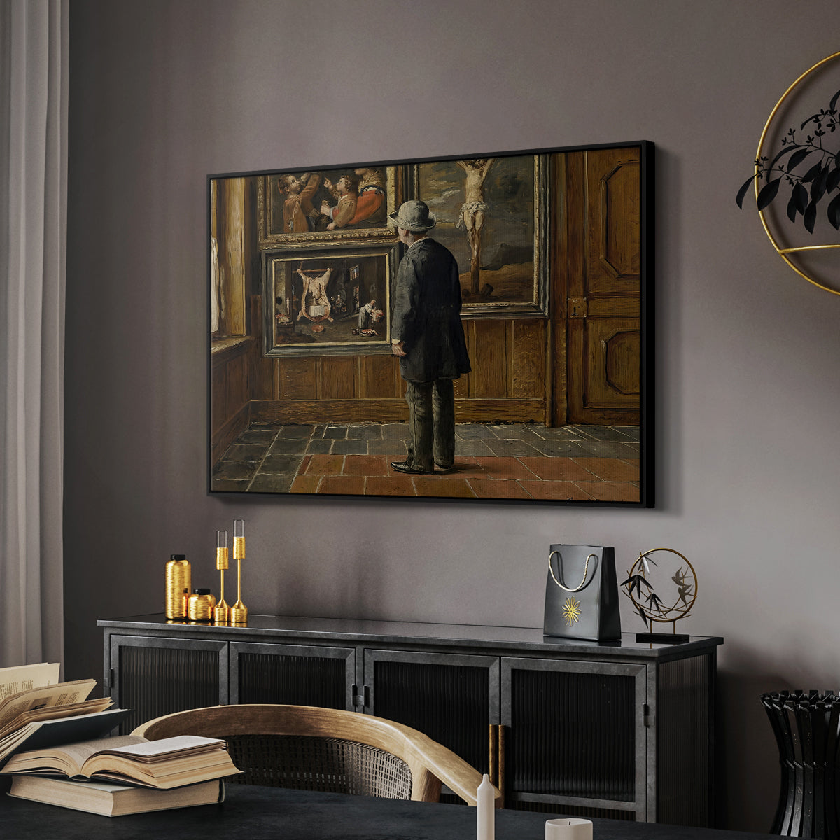 The Picture Lover, 1884 - Floater Framed Canvas Print