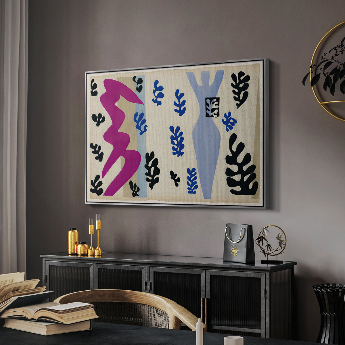 The Knife Thrower (Le lanceur de couteaux), from Jazz, 1947 - Floater Framed Canvas Print