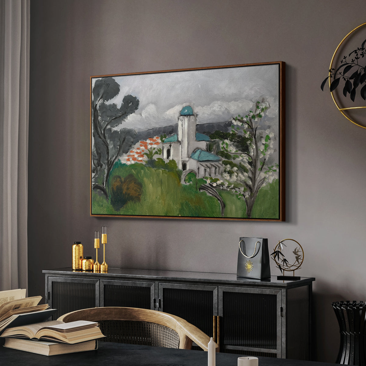 The Blue Villa (La Villa Bleue), c. 1918 - Floater Framed Canvas Print