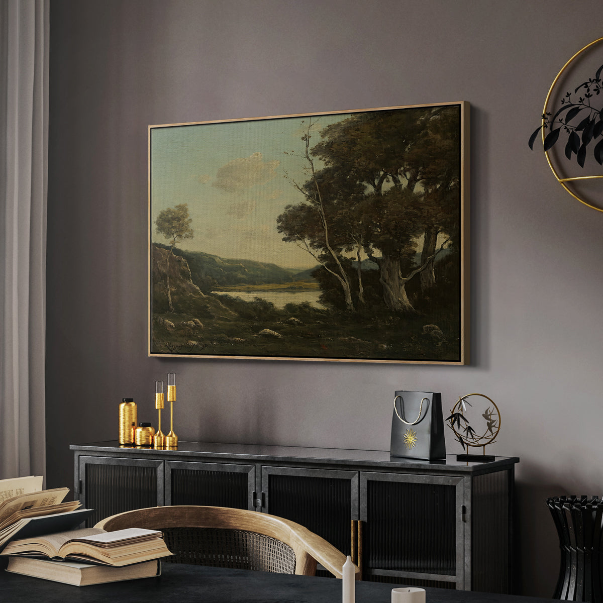 Landscape, 1898 - Floater Framed Canvas Print