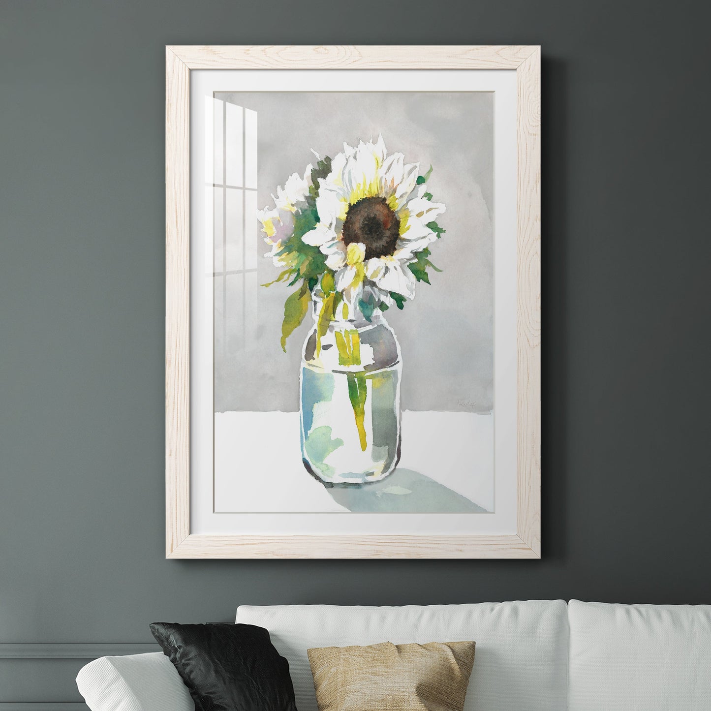 Sunflower I - Premium Framed Print - Distressed Barnwood Frame - Ready to Hang