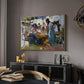 Net Menders in Valencia, 1909 - Floater Framed Canvas Print