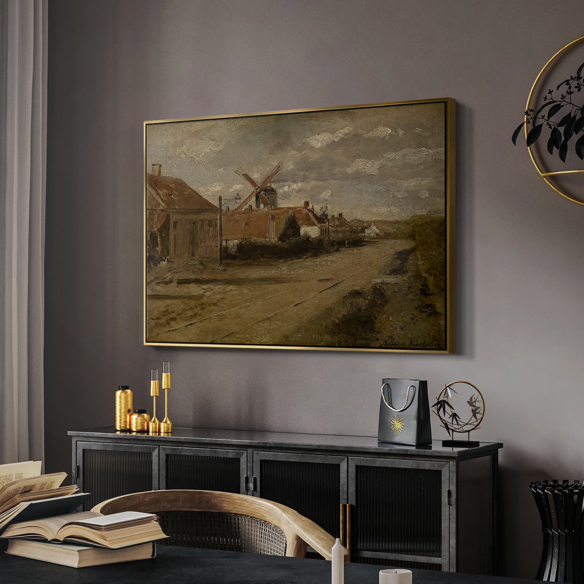 The Mill at Kiel, c. 1885-1888 - Floater Framed Canvas Print