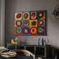 Color Study: Squares with Concentric Circles, 1913 - Floater Framed Canvas Print
