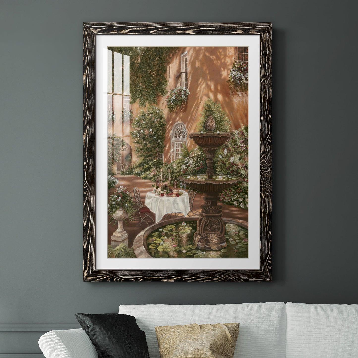 Evening Cocktails II - Premium Framed Print - Distressed Barnwood Frame - Ready to Hang