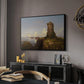 Italian Coast Scene with Ruined Tower, 1838 - Floater Framed Canvas Print