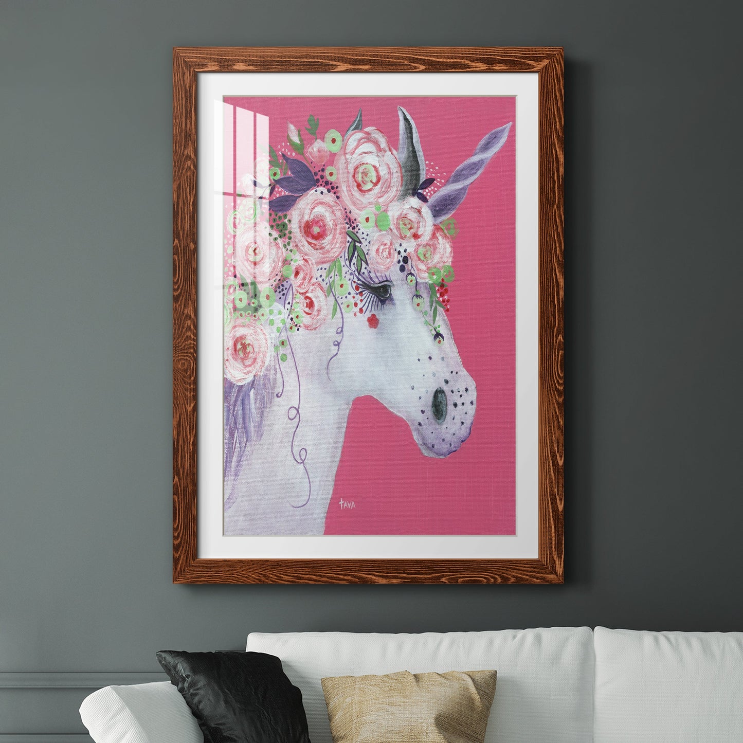 Unicorn II - Premium Framed Print - Distressed Barnwood Frame - Ready to Hang