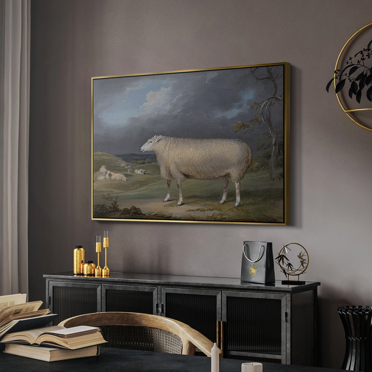 A Border Leicester Ewe, c. 1795-1800 - Floater Framed Canvas Print