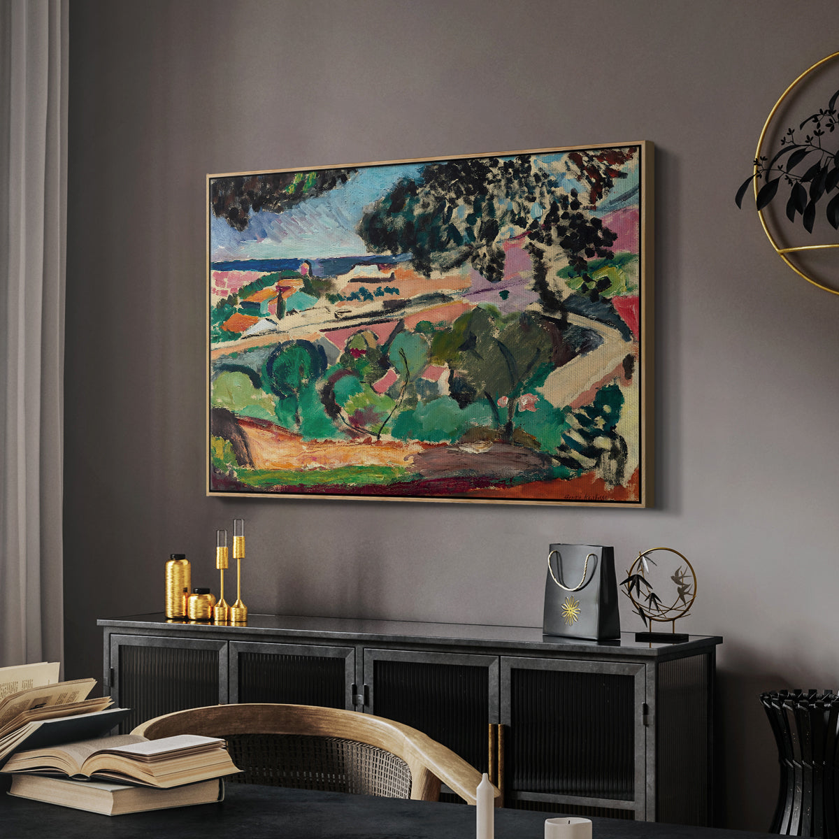 Landscape at Collioure, 1907 - Floater Framed Canvas Print