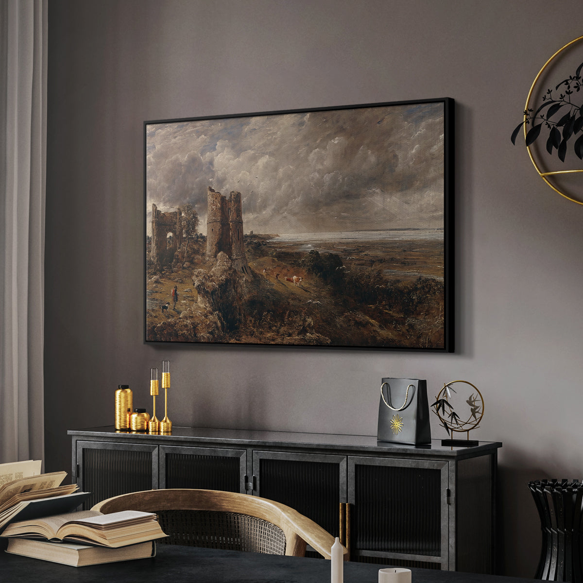 Hadleigh Castle, Mouth of Thames, c. 1829 - Floater Framed Canvas Print
