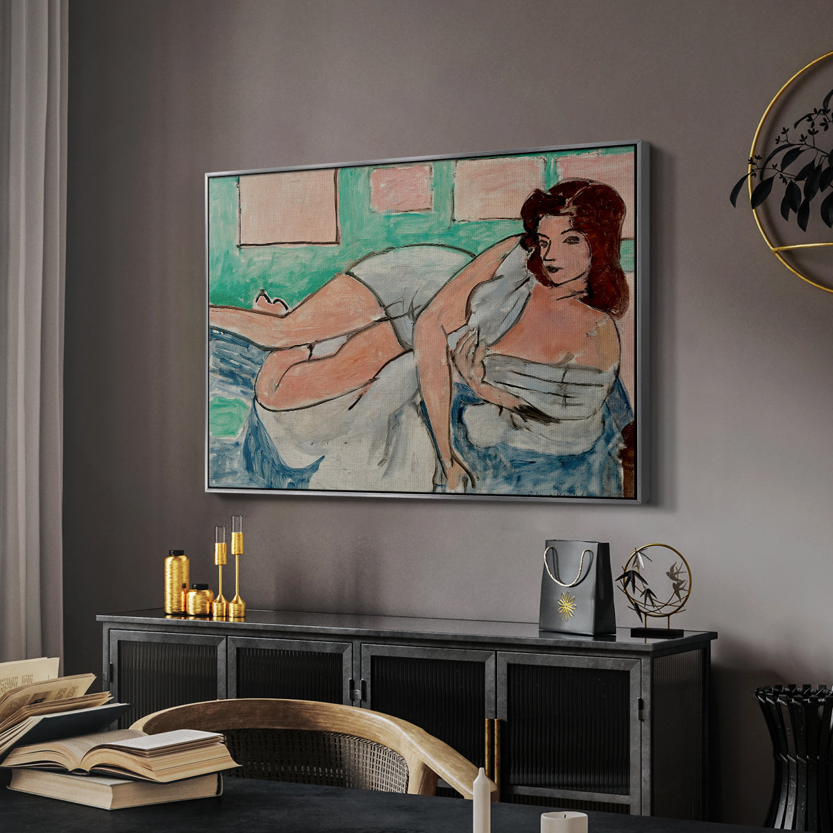 Nude in a Bathrobe (Nu au peignoir), 1941 - Floater Framed Canvas Print