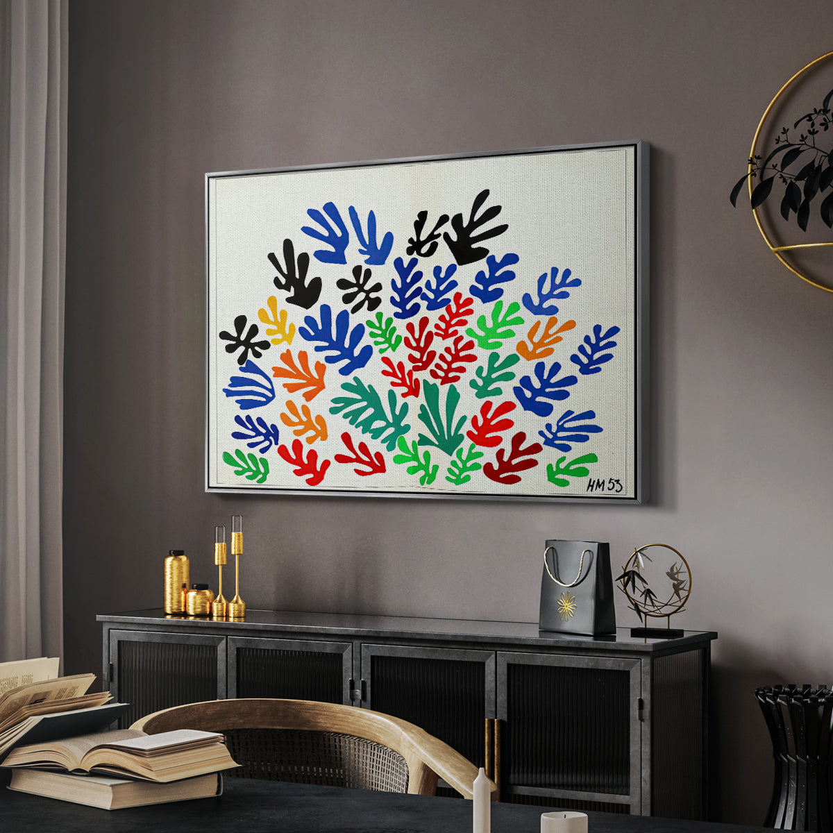 The Sheaf (La gerbe), 1953 - Floater Framed Canvas Print