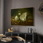 Magnolias on Gold Velvet Cloth, c. 1888-1890 - Floater Framed Canvas Print
