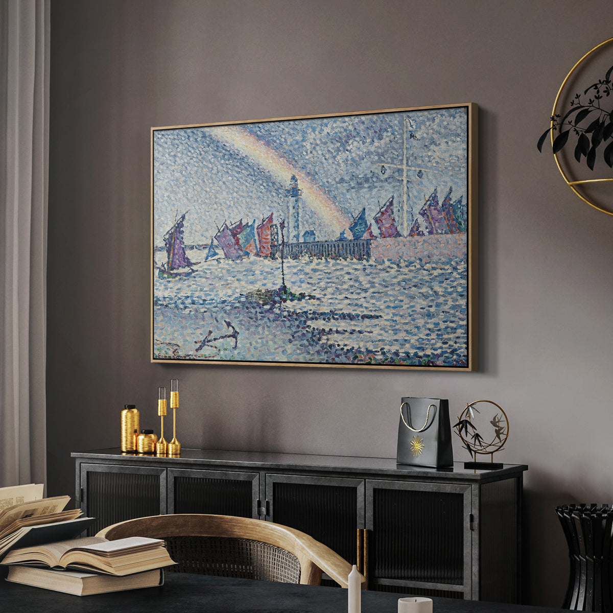 Entrance to the Port of Honfleur, 1899 - Floater Framed Canvas Print