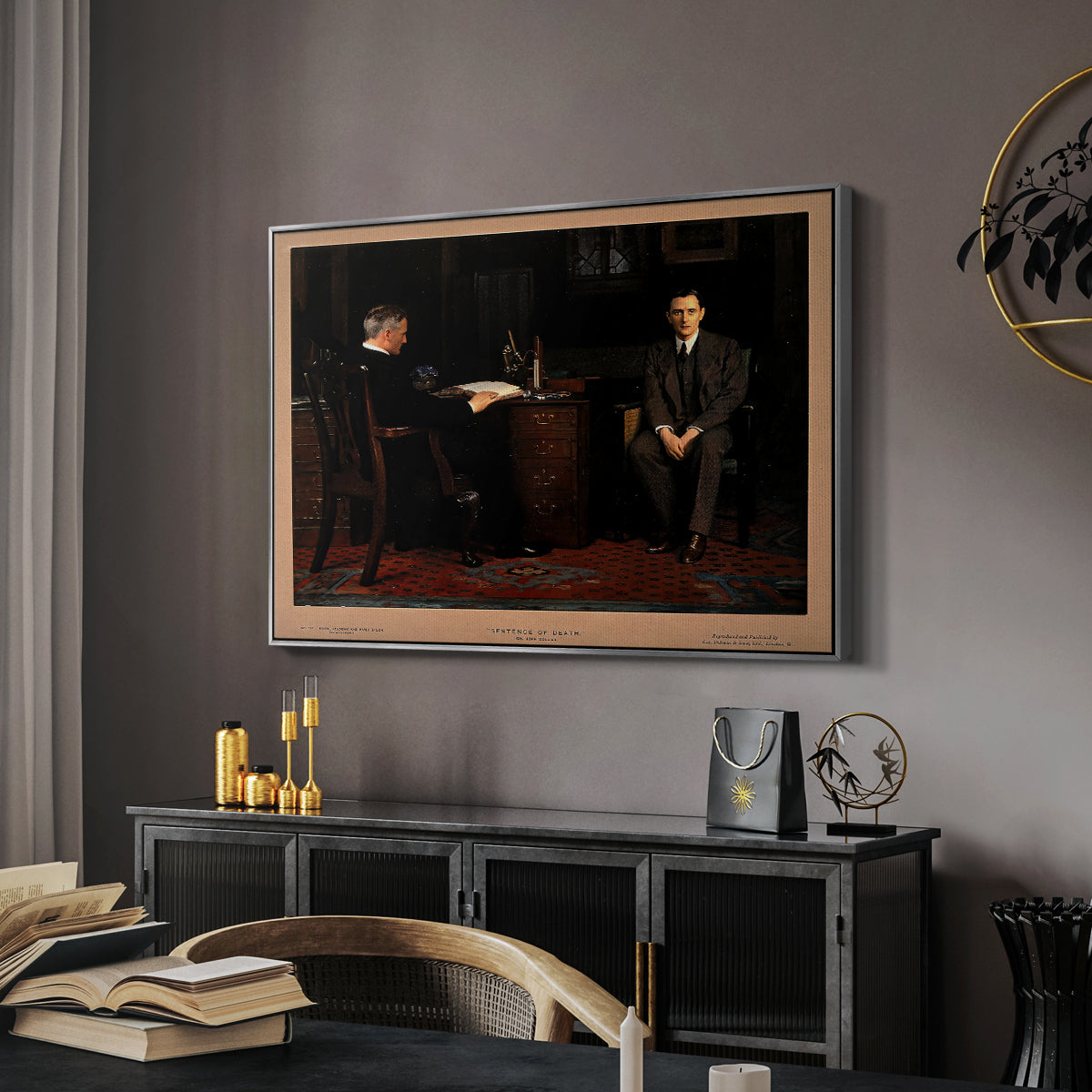 The Sentence of Death, 1908 - Floater Framed Canvas Print