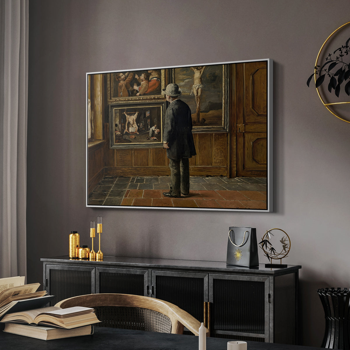 The Picture Lover, 1884 - Floater Framed Canvas Print