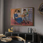 Domino Players, 1921 - Floater Framed Canvas Print