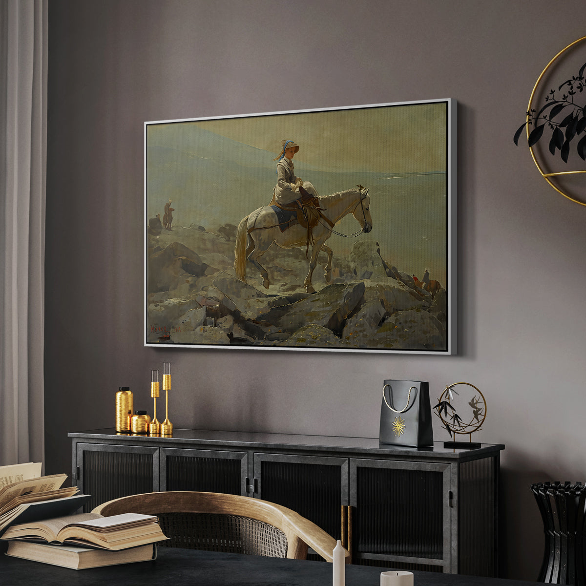 The Bridle Path, White Mountains, 1868 - Floater Framed Canvas Print