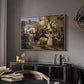 Romans Gathered for Merriment at an Osteria, 1839 - Floater Framed Canvas Print