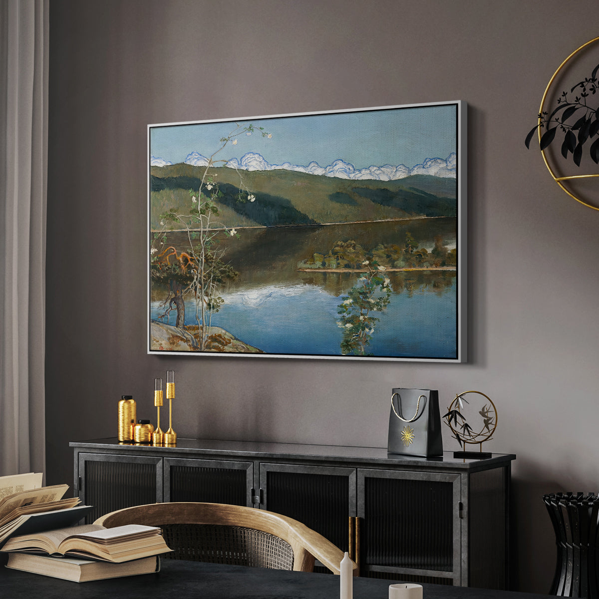 Thunderclouds on the Horizon, 1897 - Floater Framed Canvas Print