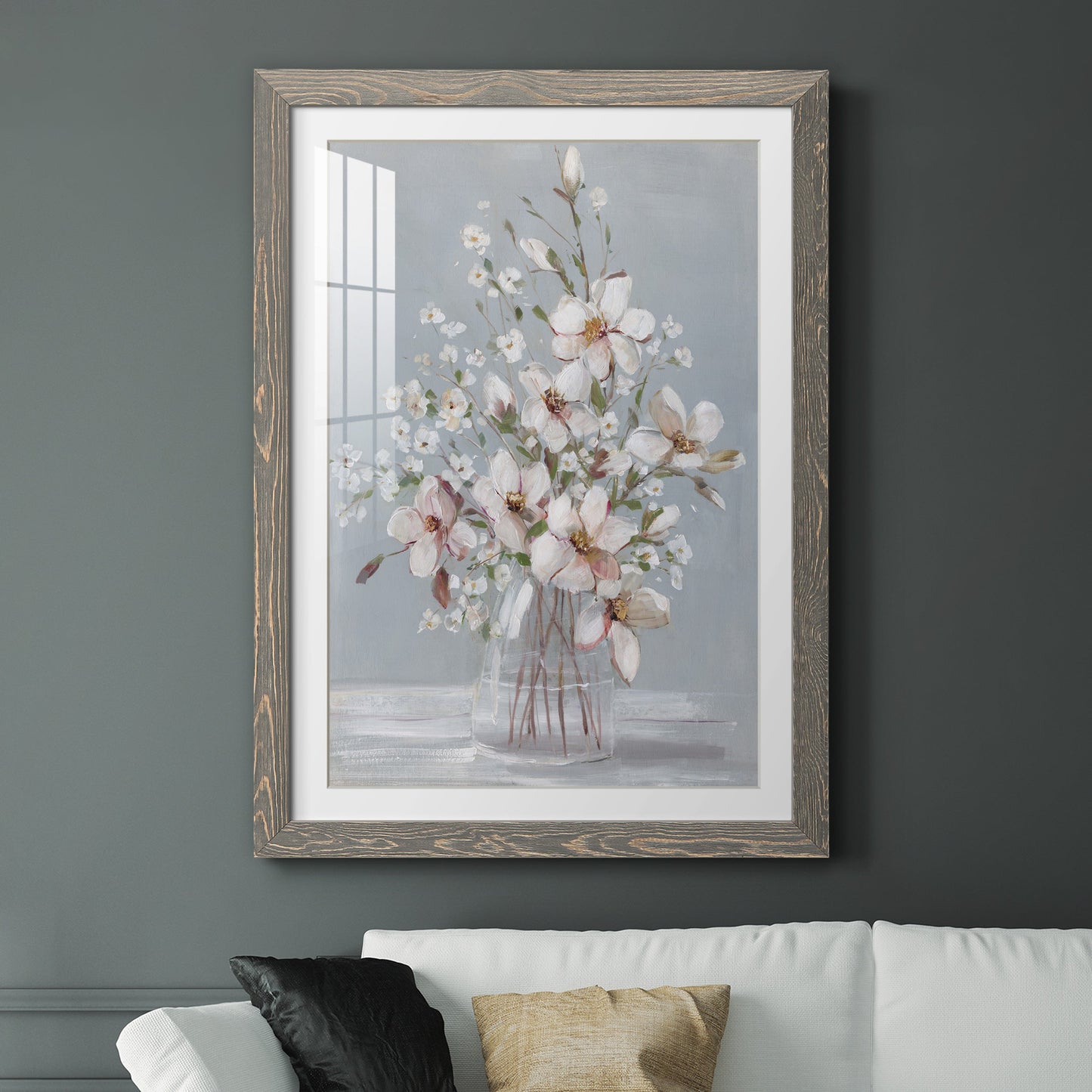 Magnolia Romance - Premium Framed Print - Distressed Barnwood Frame - Ready to Hang