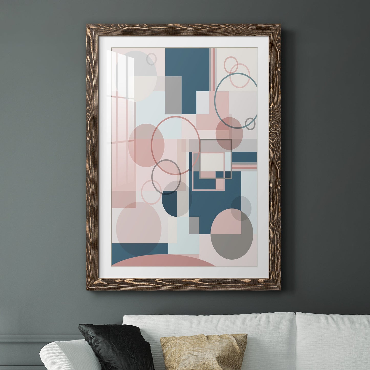 Modern Geo - Premium Framed Print - Distressed Barnwood Frame - Ready to Hang