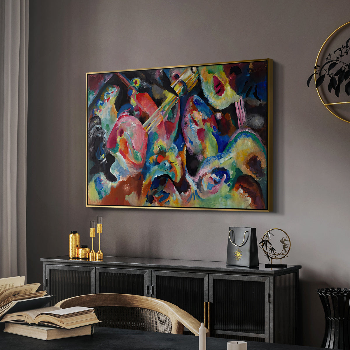 Improvisation. Deluge, 1913 - Floater Framed Canvas Print