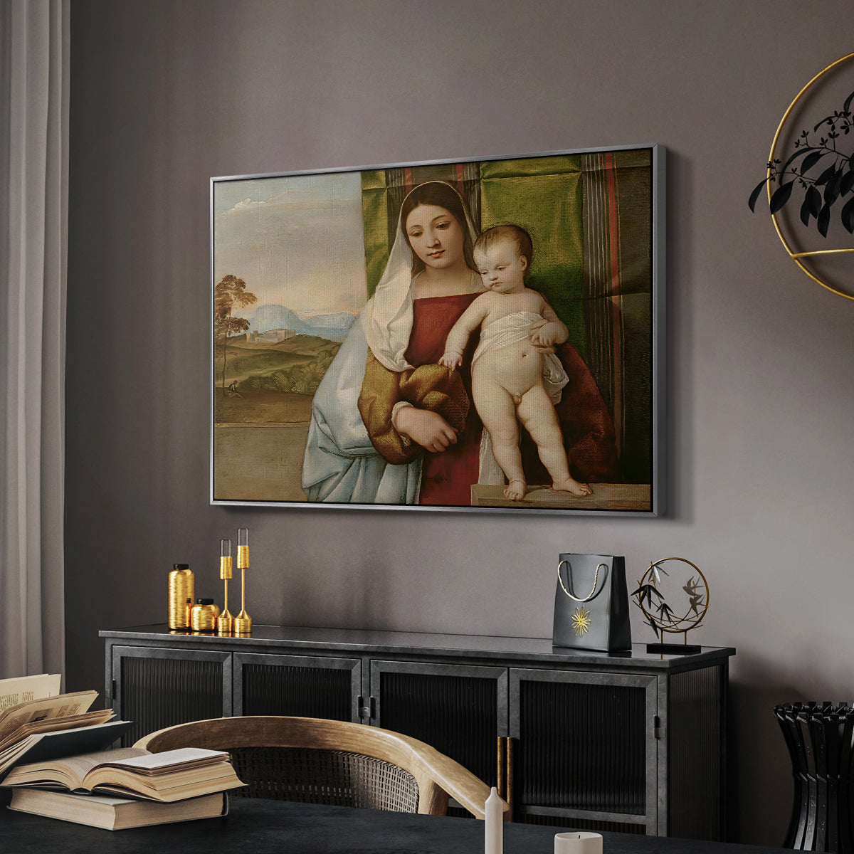 The Gypsy Madonna (La Zingarella), c. 1510-1511 - Floater Framed Canvas Print