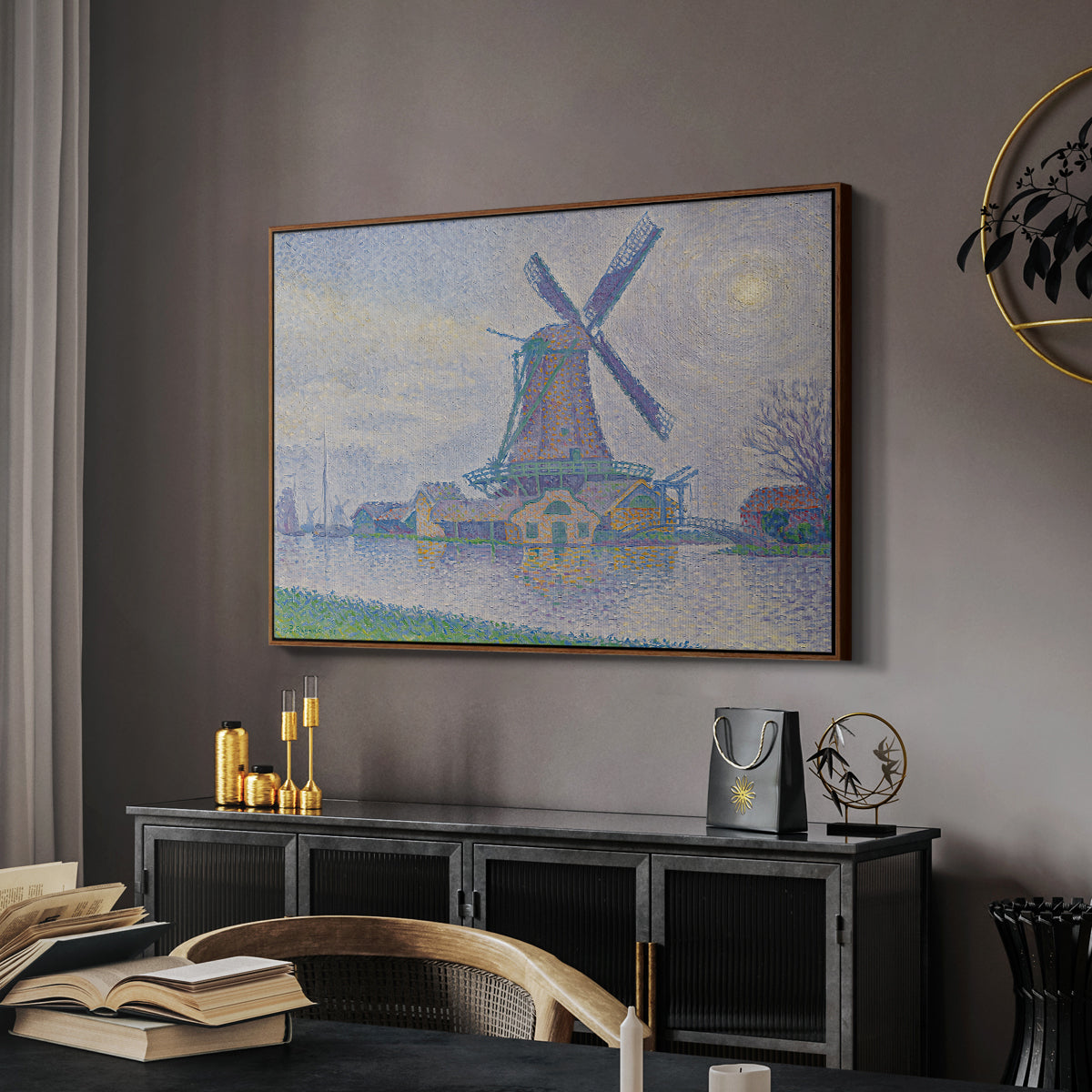 Mill of Edam (Moulin d'Edam), 1896 - Floater Framed Canvas Print