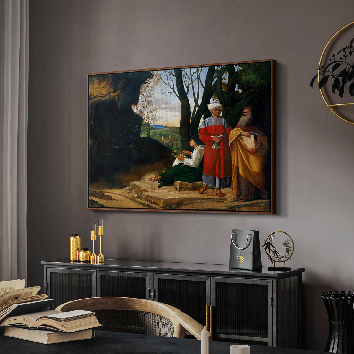 The Three Philosophers, c. 1508-1509 - Floater Framed Canvas Print