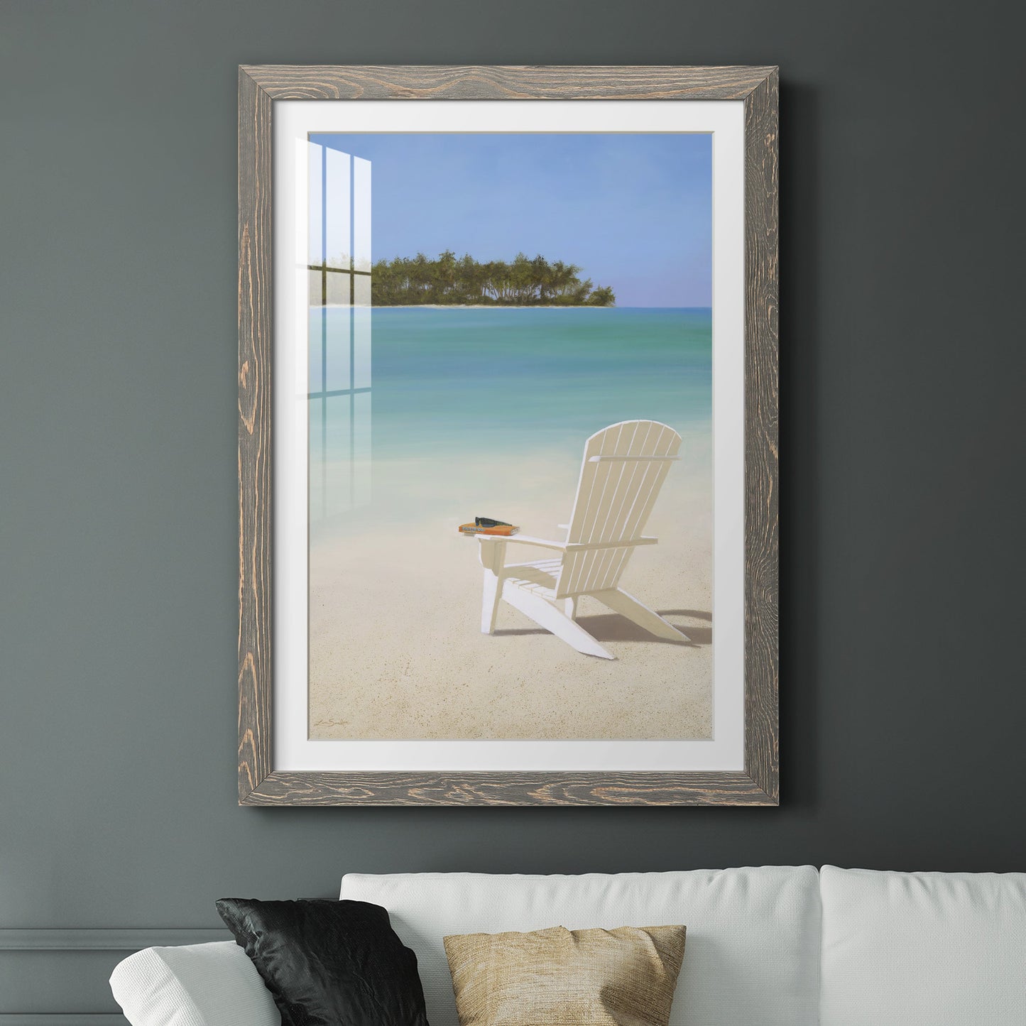 Beachfront Property - Premium Framed Print - Distressed Barnwood Frame - Ready to Hang