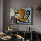 Cat and Big Fish, c. 1931 - Floater Framed Canvas Print