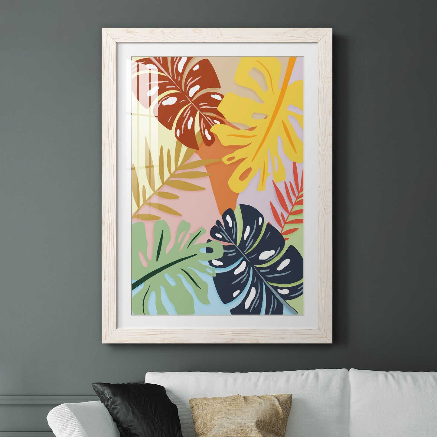 Tropical Foliage II - Premium Framed Print - Distressed Barnwood Frame - Ready to Hang