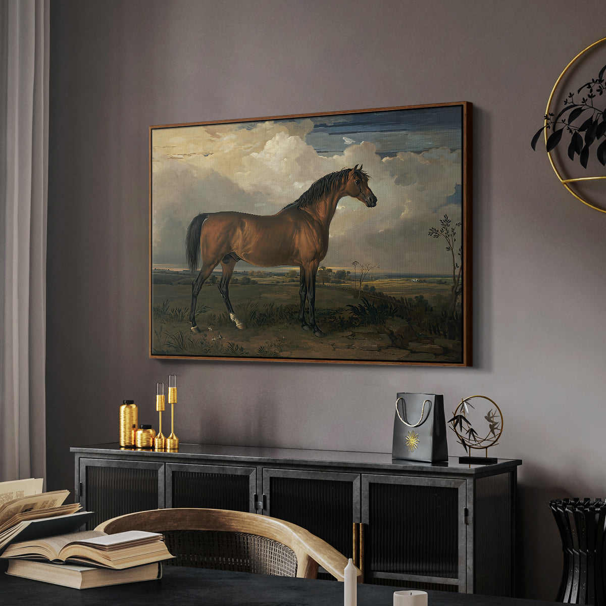 Eagle, A Celebrated Stallion, 1809 - Floater Framed Canvas Print