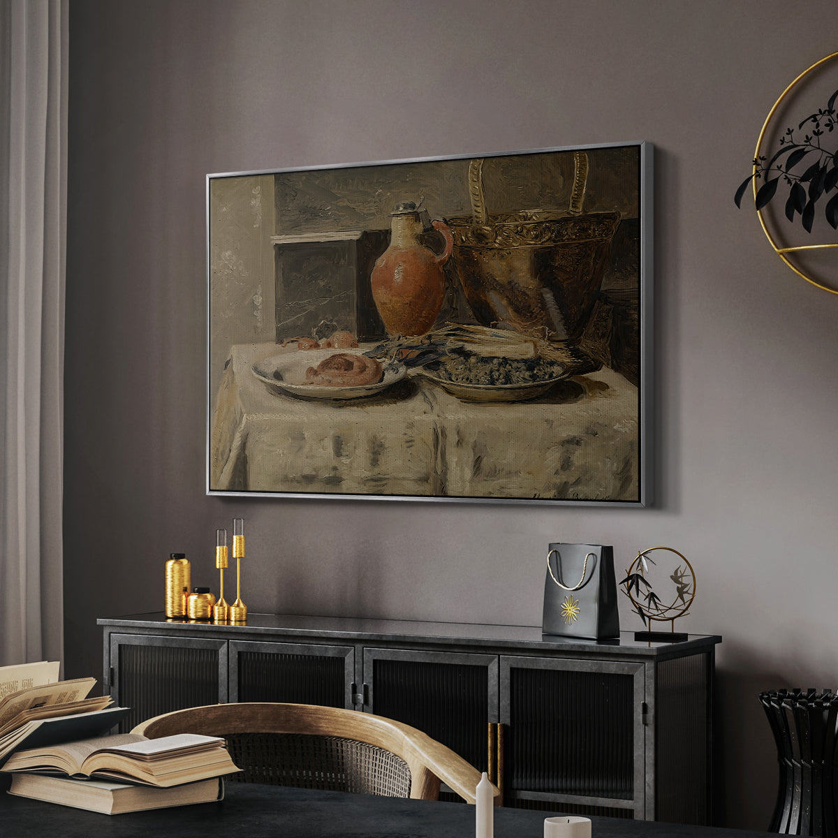 Still Life with Jar, c. 1881-1885 - Floater Framed Canvas Print