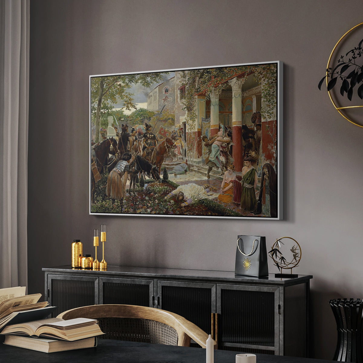 Onslaught of the Tartars, c. 1938 - Floater Framed Canvas Print