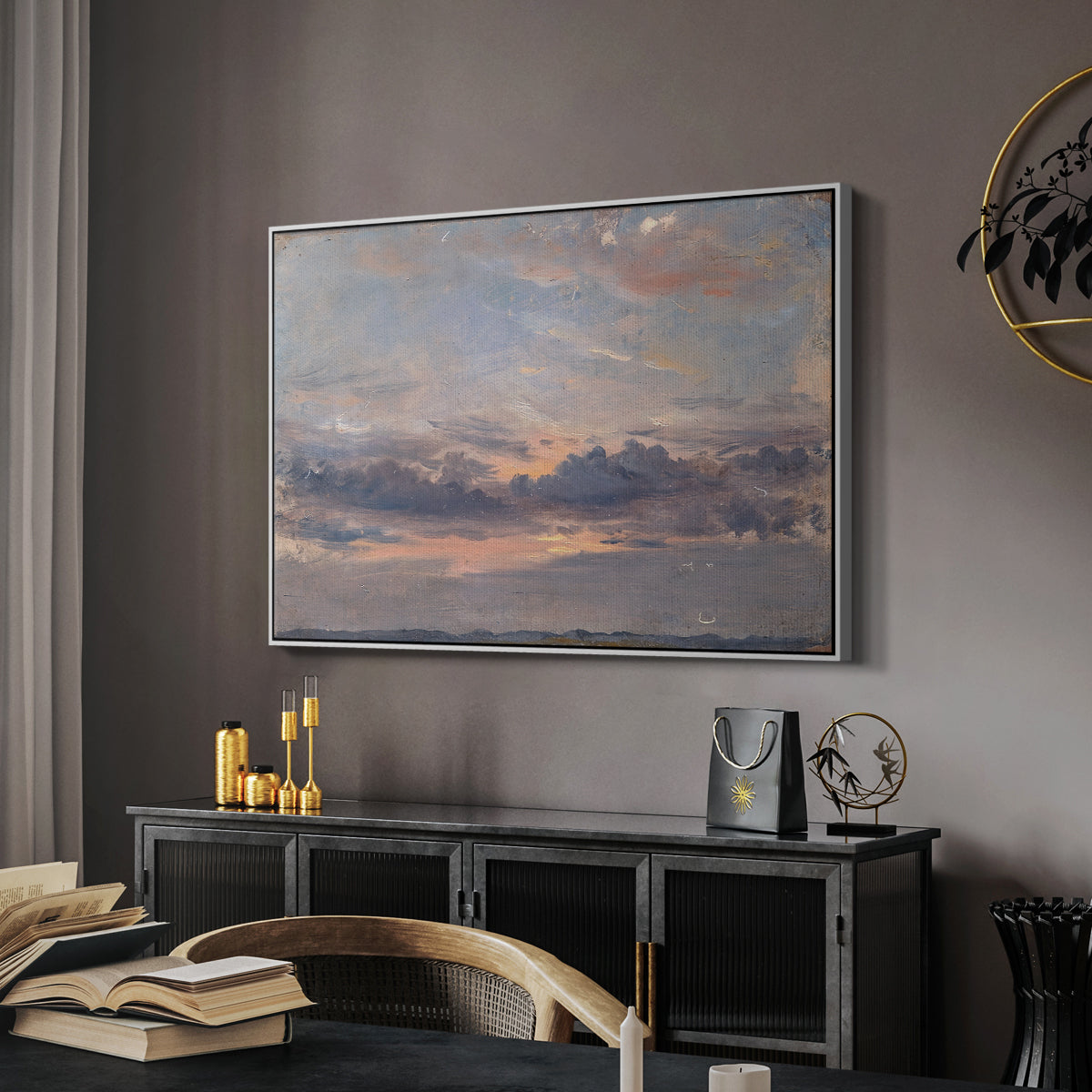 A Cloud Study, Sunset, c. 1821-1822 - Floater Framed Canvas Print